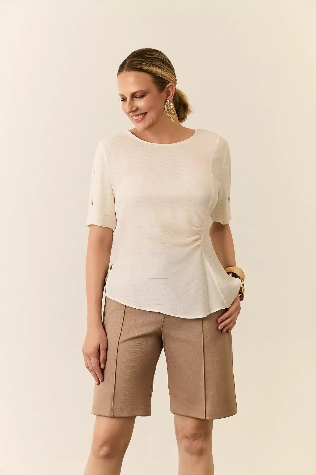 BLUSA LISTRADA LUREX