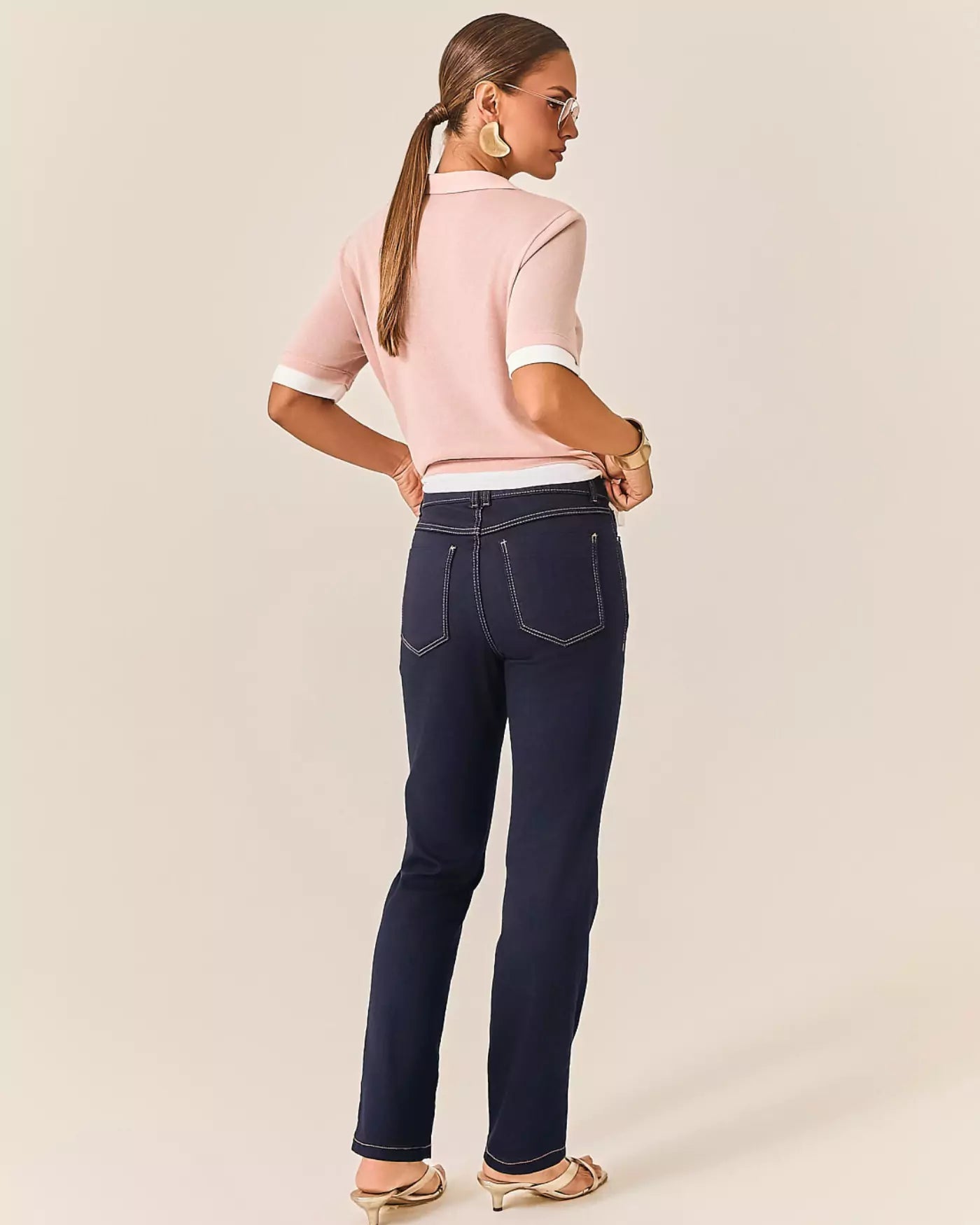 CALÇA JEANS RETA