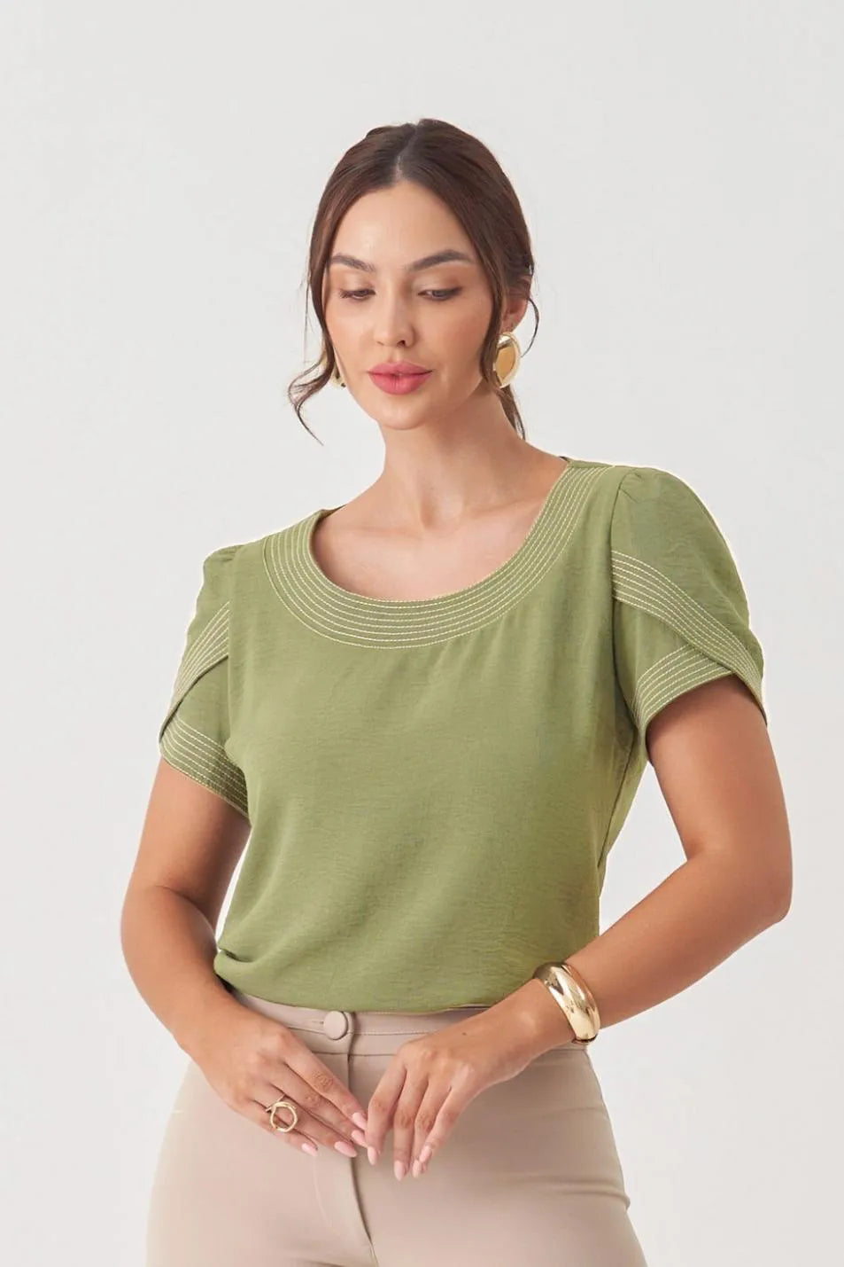 BLUSA COLO PESPONTO