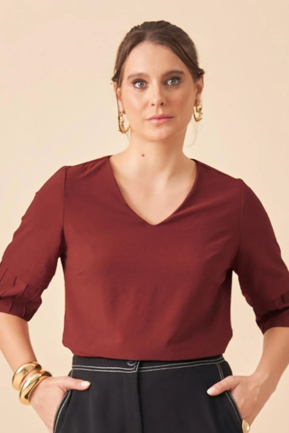 BLUSA / MANGA NERVURA