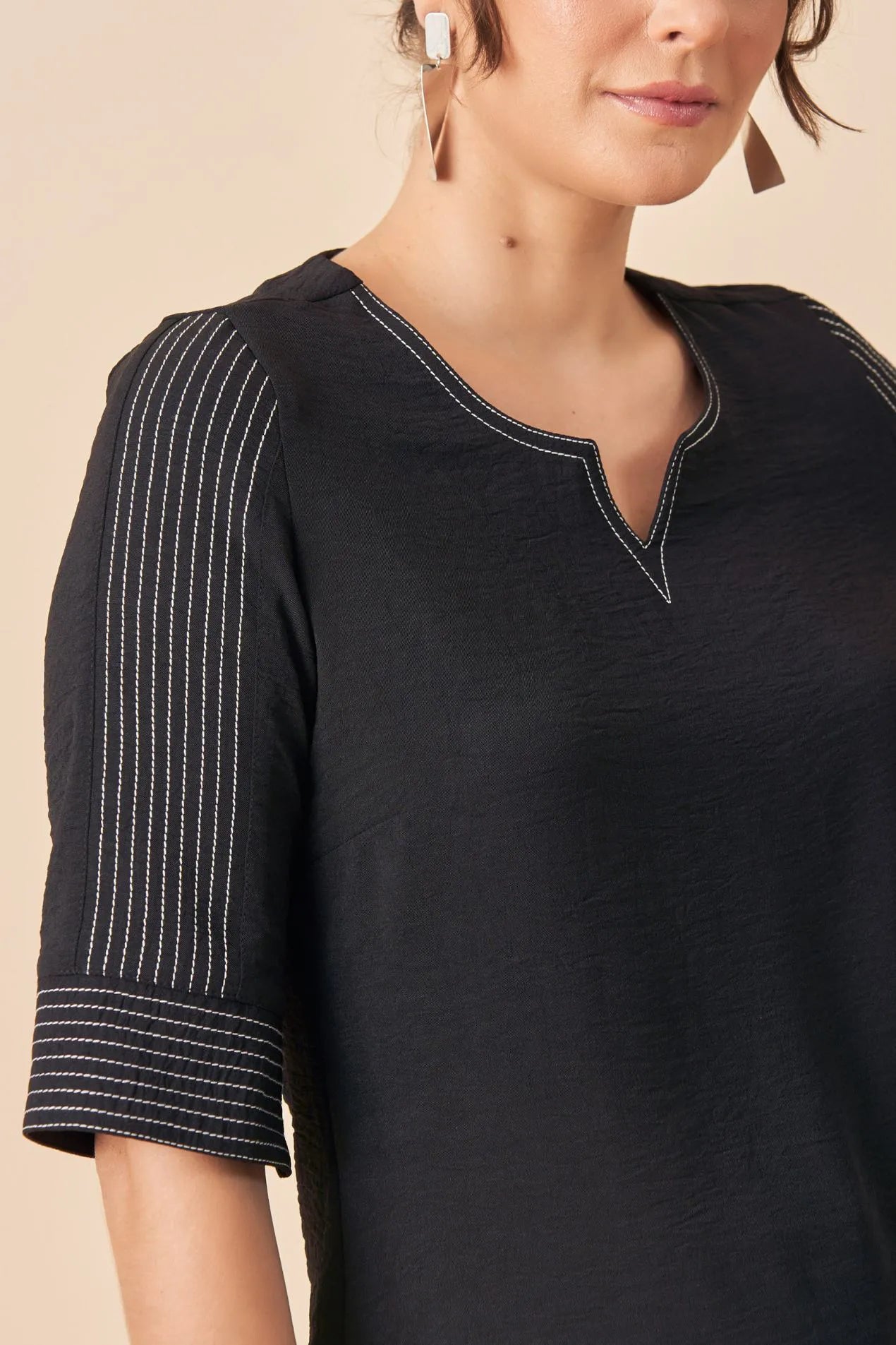 BLUSA PESPONTO MANGA 3/4