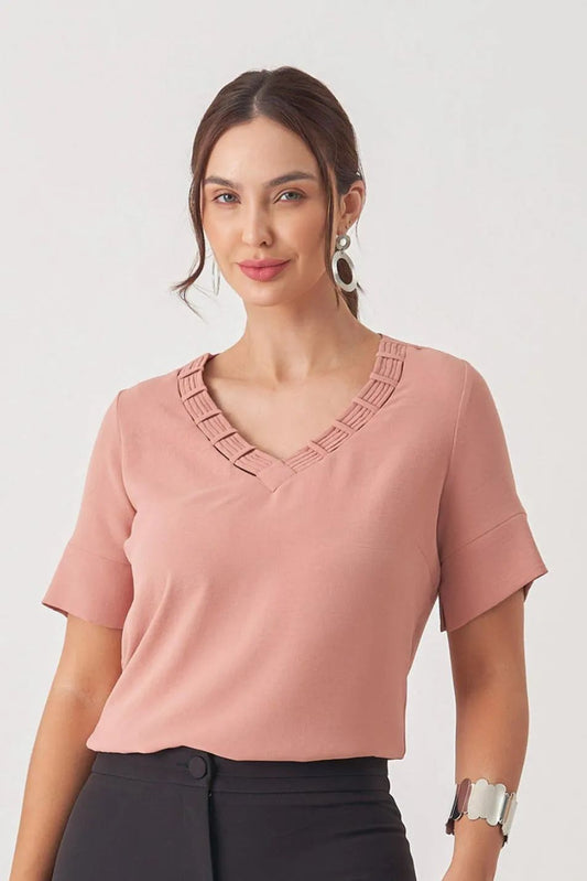 BLUSA V ROLOTÊS PASSANTE