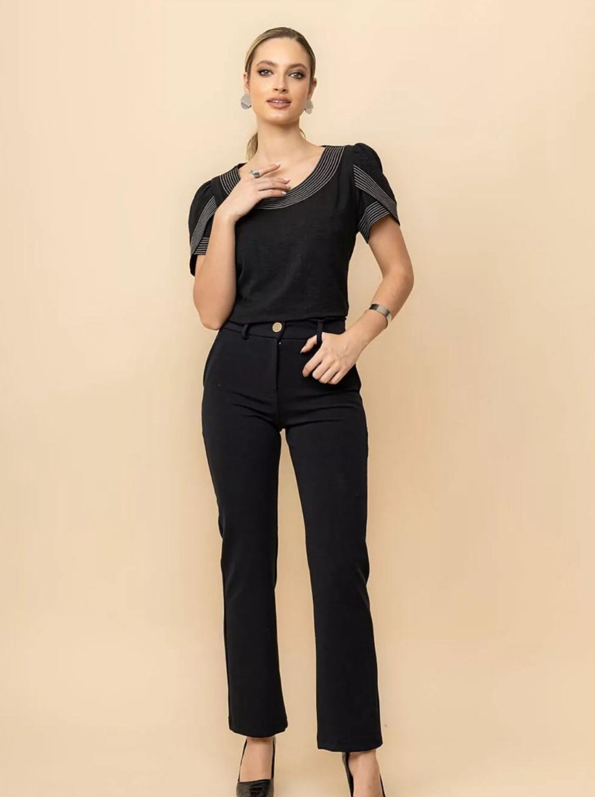 BLUSA COLO PESPONTO