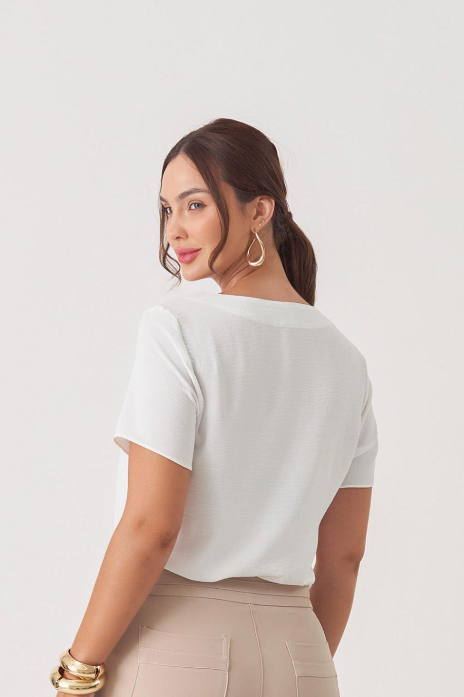 BLUSA DUAS FAIXAS CONTRASTE