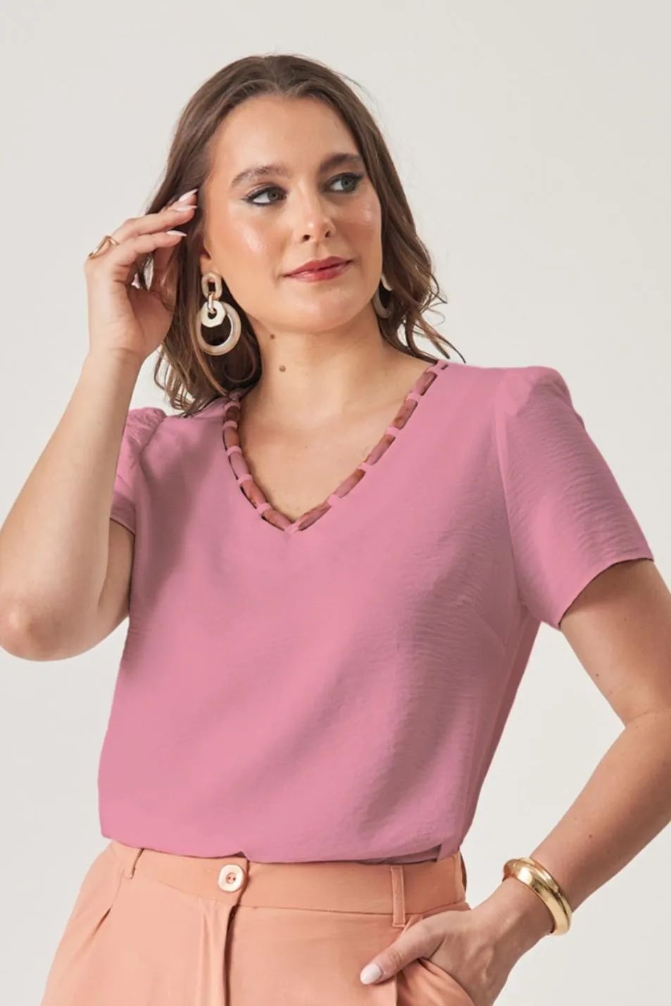 BLUSA GOLA V PEDRARIA
