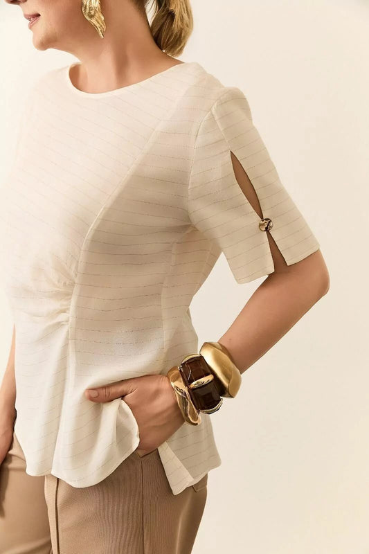 BLUSA LISTRADA LUREX