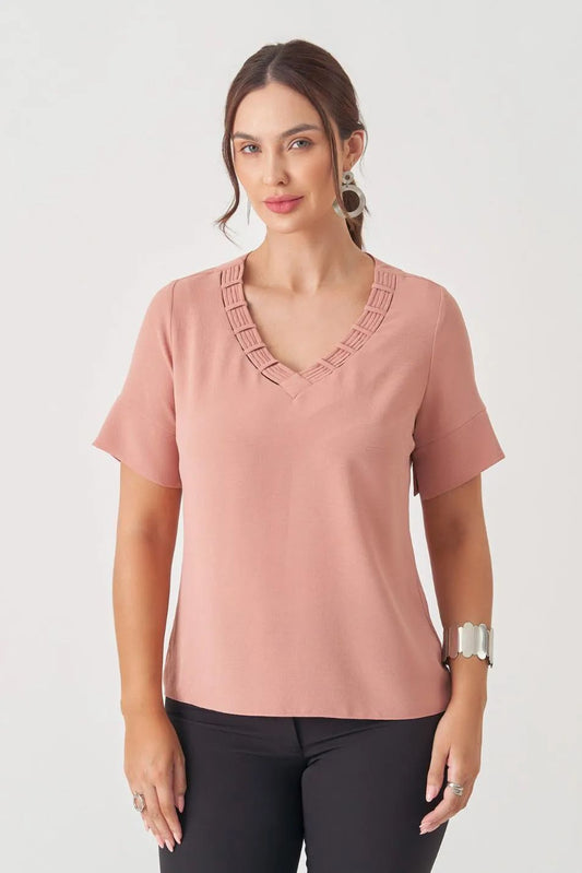 BLUSA V ROLOTÊS PASSANTE