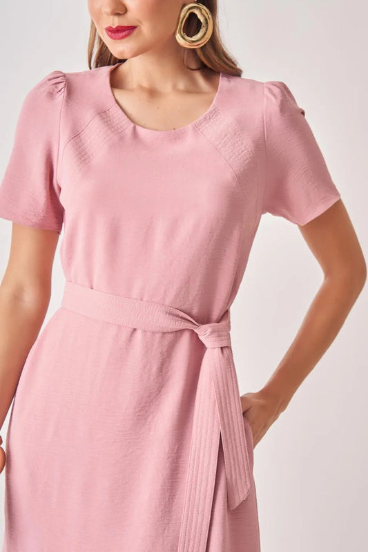 VESTIDO TUBO RETO PESPONTO